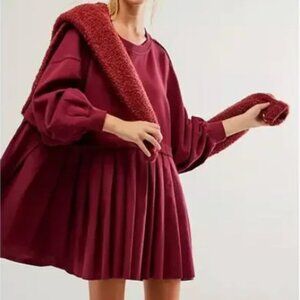 Free People Eleanor Sweatshirt Dress in Rhododendron